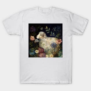 Sheep , Watercolor Farm Animals T-Shirt